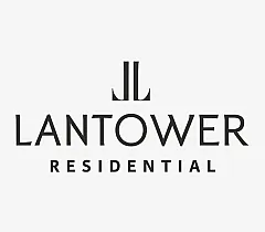 Elegant Lantower Residential logo in black and white, showcasing modern typography and sleek design.