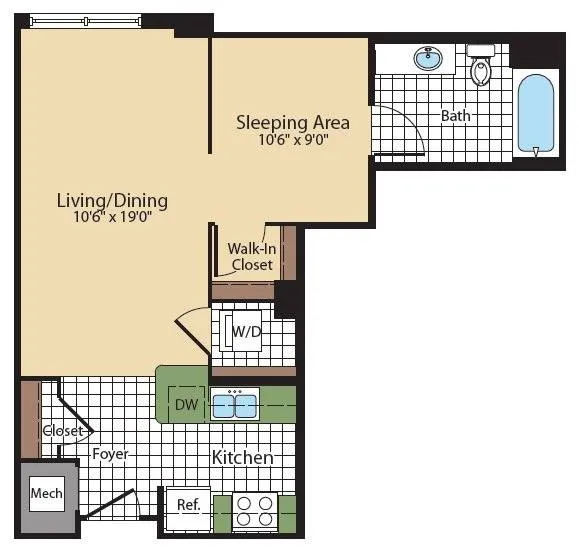 Floor Plan 7 | Bethesda Luxury Apartments | Meridian at Grosvenor Station