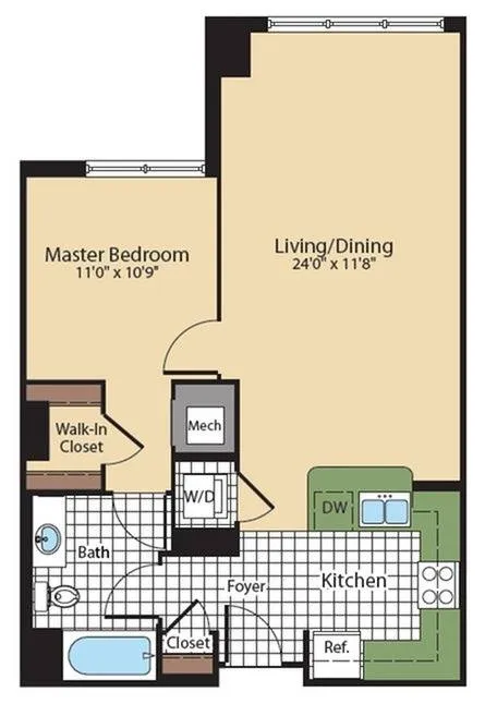 Floor Plan 1 | KW8 | Meridian at Grosvenor Station