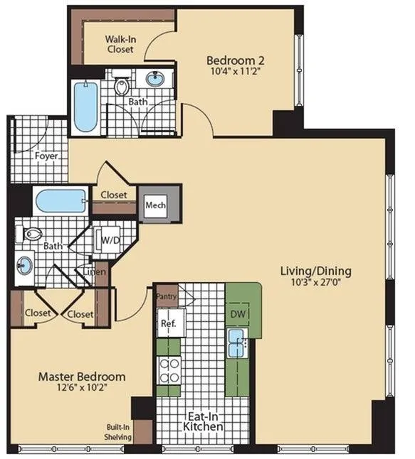 Floor Plan 3 | KW10 | Meridian at Grosvenor Station