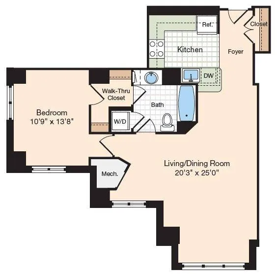 Floor Plan 36 | Old Town Alexandria Apartments | Meridian at Eisenhower Station