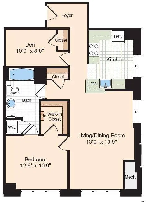 Floor Plan 7 | Apartments In Alexandria VA | Meridian at Eisenhower Station
