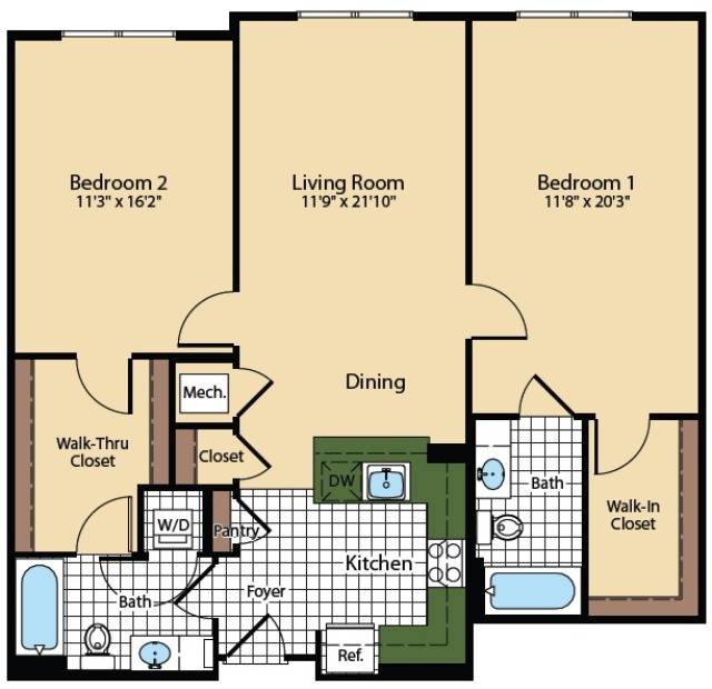 Floor Plan 3 | The Madison at Ballston Station