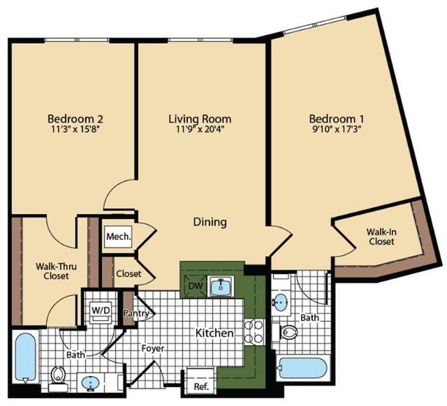 Floor Plan 6 | The Madison at Ballston Station