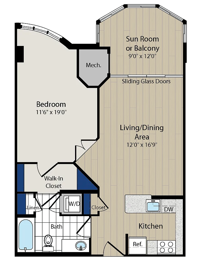 Floor Plan 11 | Luxury Apartments In Arlington VA | Meridian at Ballston Commons