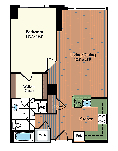 One Bedroom Floorplan