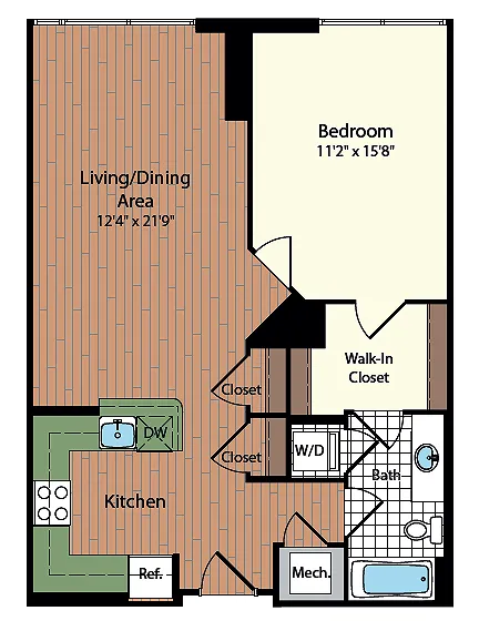 One Bedroom Floorplan