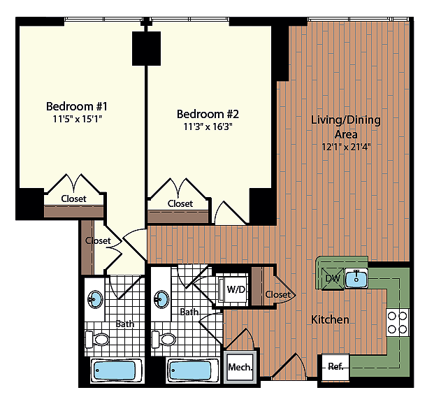 Two Bedroom Floorplan