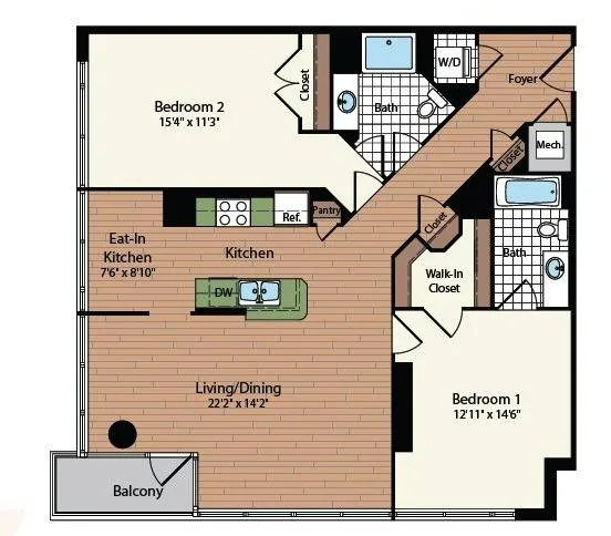 Floor Plan 21 | Meridian at Mt Vernon Triangle