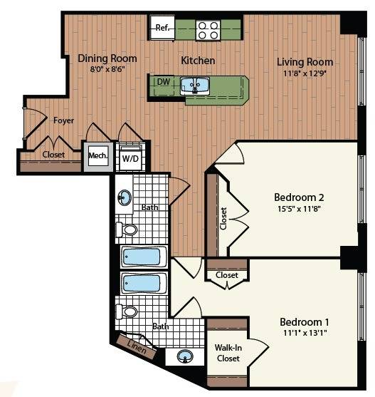 Floor Plan 25 | Meridian at Mt Vernon Triangle
