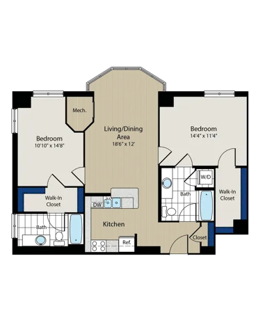 Floor Plan 2 | Meridian at Gallery Place 4