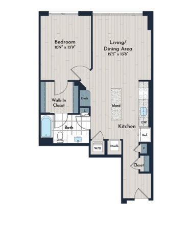 1B-4 Floor Plan | Meridian 2250 at Eisenhower Station | Luxury Alexandria, VA Apartments