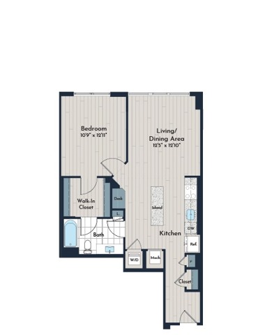 1B-4a Floor Plan | Meridian 2250 at Eisenhower Station | Luxury Alexandria VA Apartments