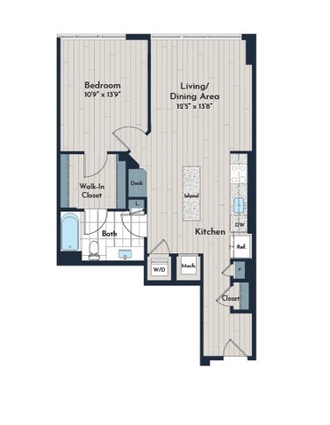 1B-4b Floor Plan | Meridian 2250 at Eisenhower Station | Luxury Alexandria VA Apartments