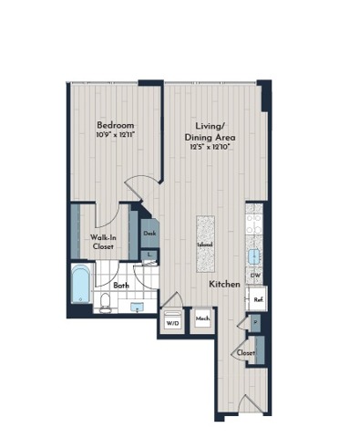 1B-4c Floor Plan | Meridian 2250 at Eisenhower Station | Luxury Alexandria VA Apartments