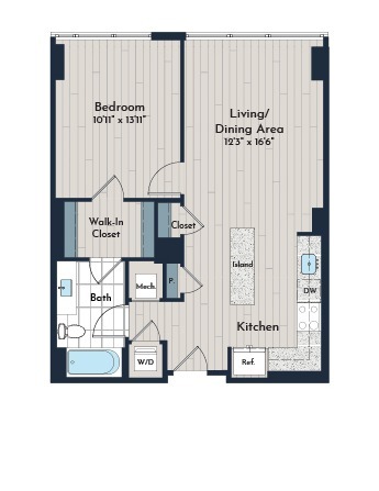 1B-5 Floor Plan | Meridian 2250 at Eisenhower Station | Luxury Alexandria VA Apartments