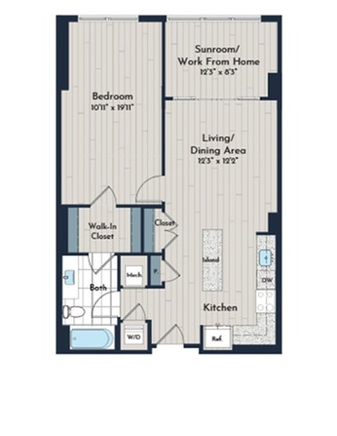 1BS-4b Floor Plan | Meridian 2250 at Eisenhower Station | Luxury Alexandria VA Apartments