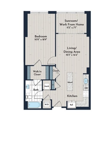 1BS-4f Floor Plan | Meridian 2250 at Eisenhower Station | Luxury Alexandria VA Apartments