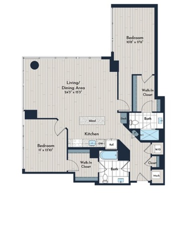 2B-5b Floor Plan | Meridian 2250 at Eisenhower Station | Luxury Alexandria VA Apartments