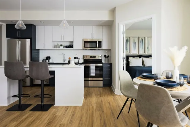 2B-5 Floor Plan Kitchen- Apartment 512 | Meridian 2250 at Eisenhower Station |  Luxury Alexandria VA Apartments