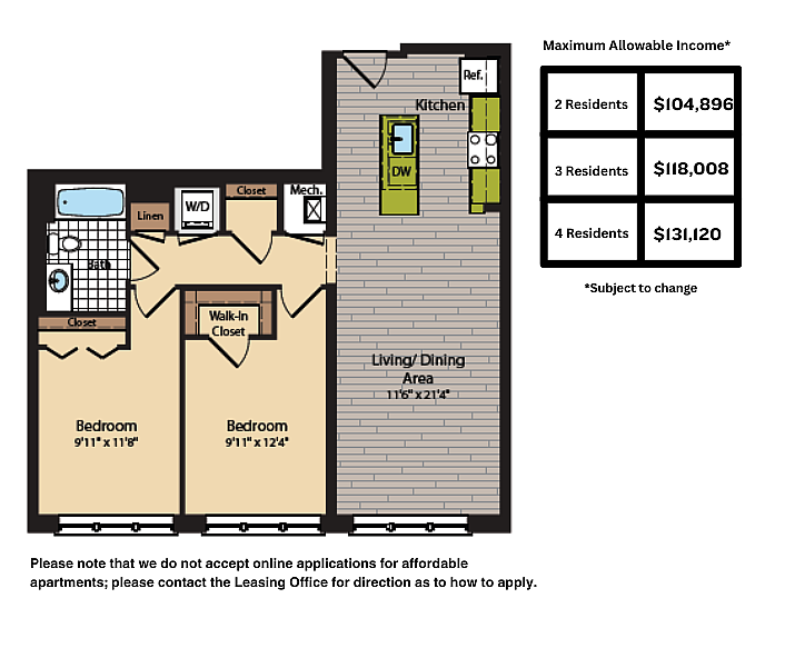Image of the Latrobe Floor Plan | 360 H Street | Washington DC Apartments