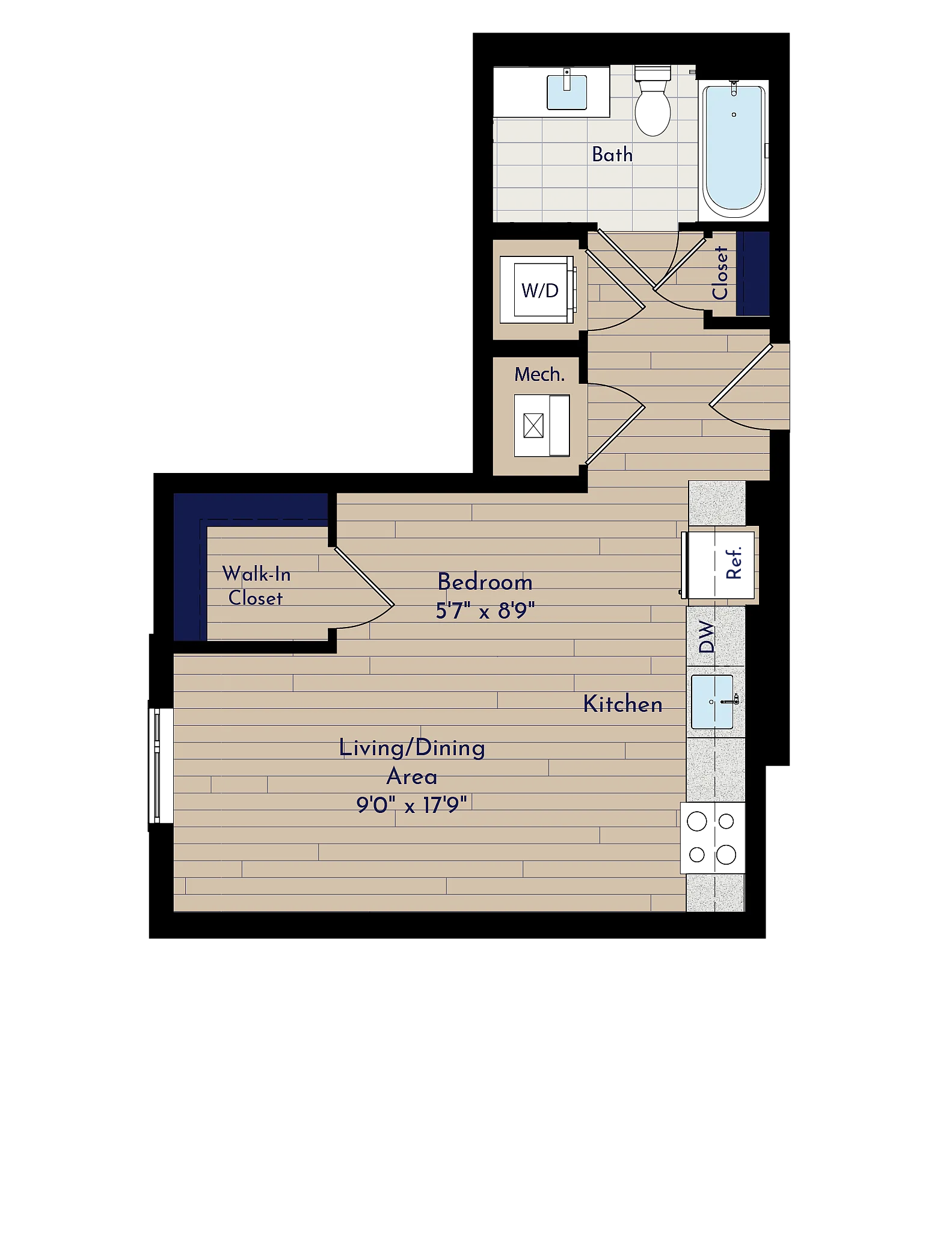 A ST-D Floor Plan | Indigo at McLean Station | Affordable Tysons Corner Apartments | Affordable McLean VA Apartments