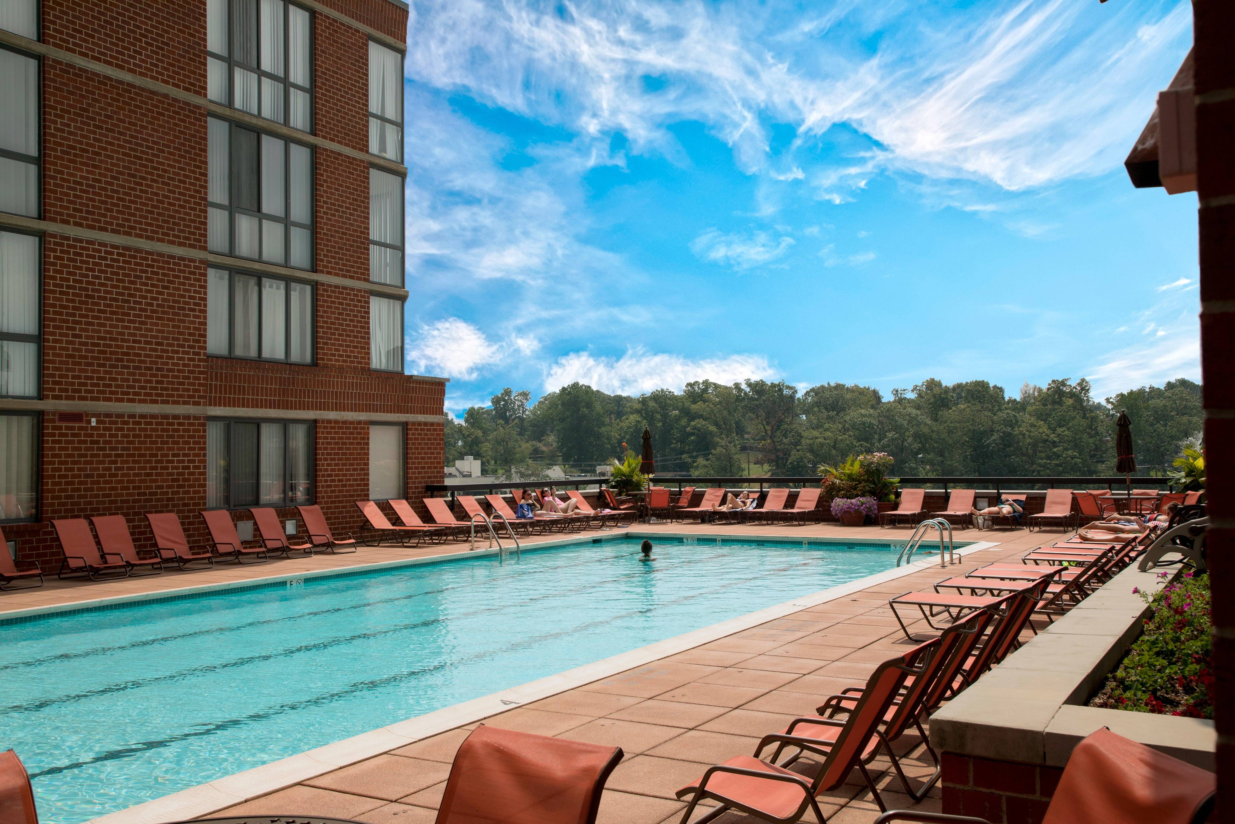 Swimming Pool and Sun Deck | Meridian at Courthouse Commons| Arlington, VA Apartments