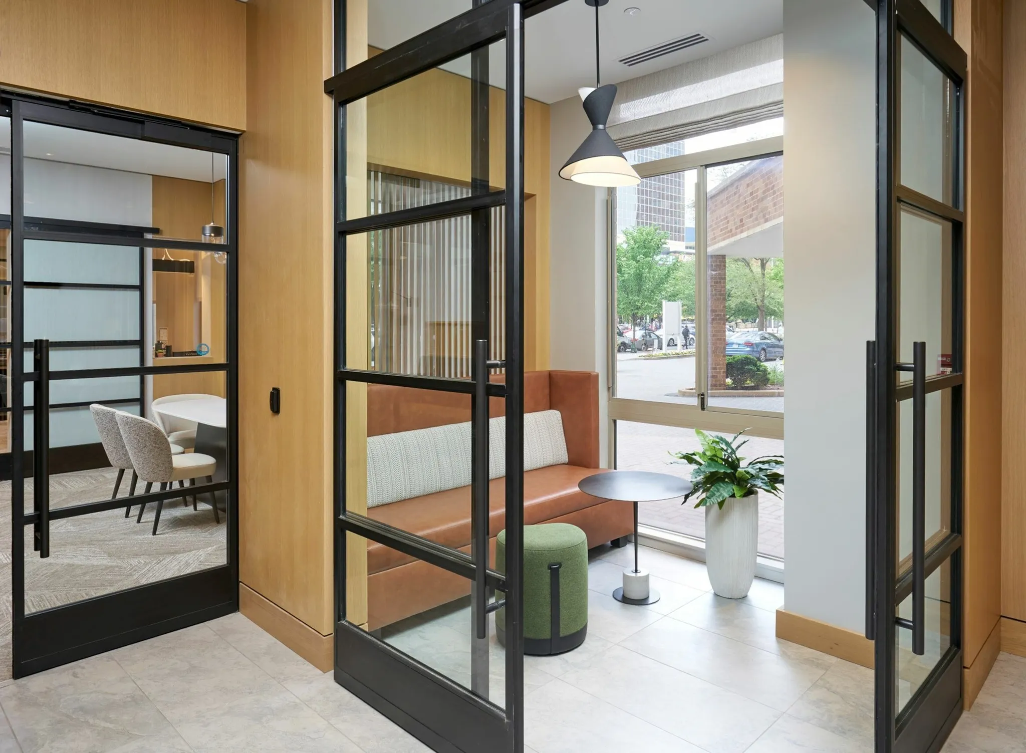 Brand New Rideshare Waiting Area/Individual Work Space | Meridian at Ballston Commons | Luxury Arlington VA Apartments