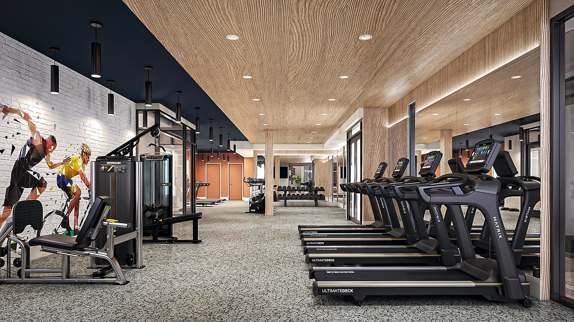 Rendering of the Phase II Fitness Center | Indigo at McLean Station | Affordable Tysons Corner Apartments | Affordable McLean Apartments
