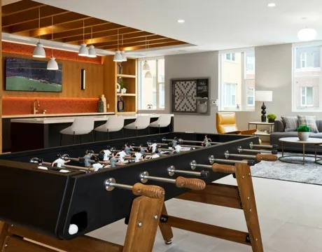 Club Room With Foosball | Robinson at One University | Affordable Fairfax County Apartments
