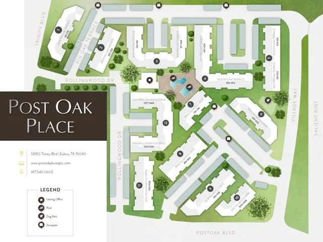 Post Oak Place Site Map