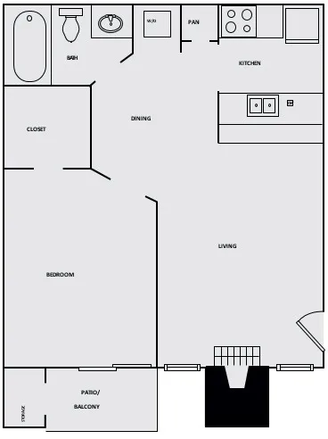 One Bedroom One Bathroom