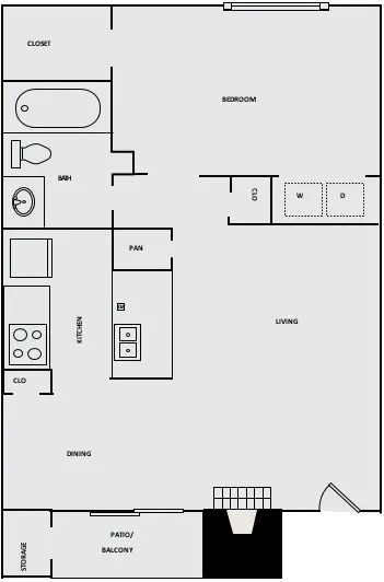 One Bedroom One Bathroom