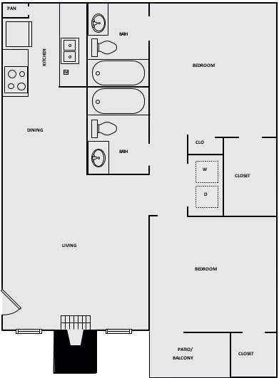 Two Bedroom Two Bathroom