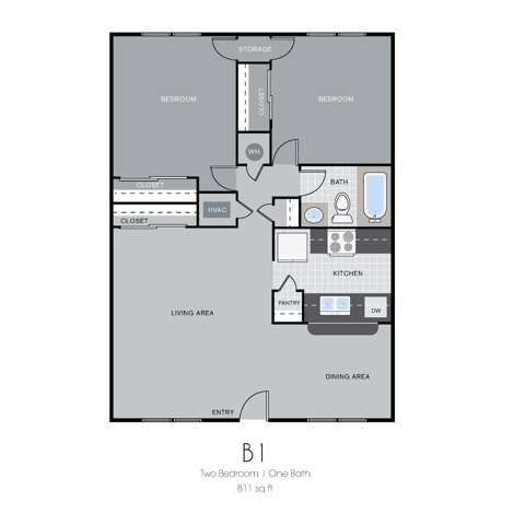 B1 | 2 Bed Apartment | The Estates