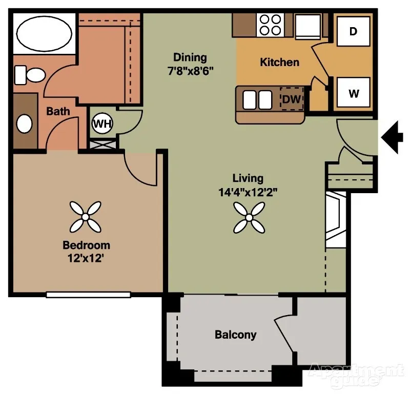 1 Bed / 1 Bath