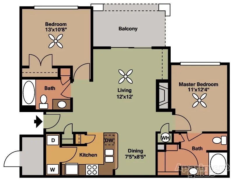 2 Bed / 2 Bath