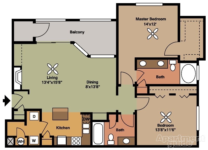 2 Bed / 2 Bath