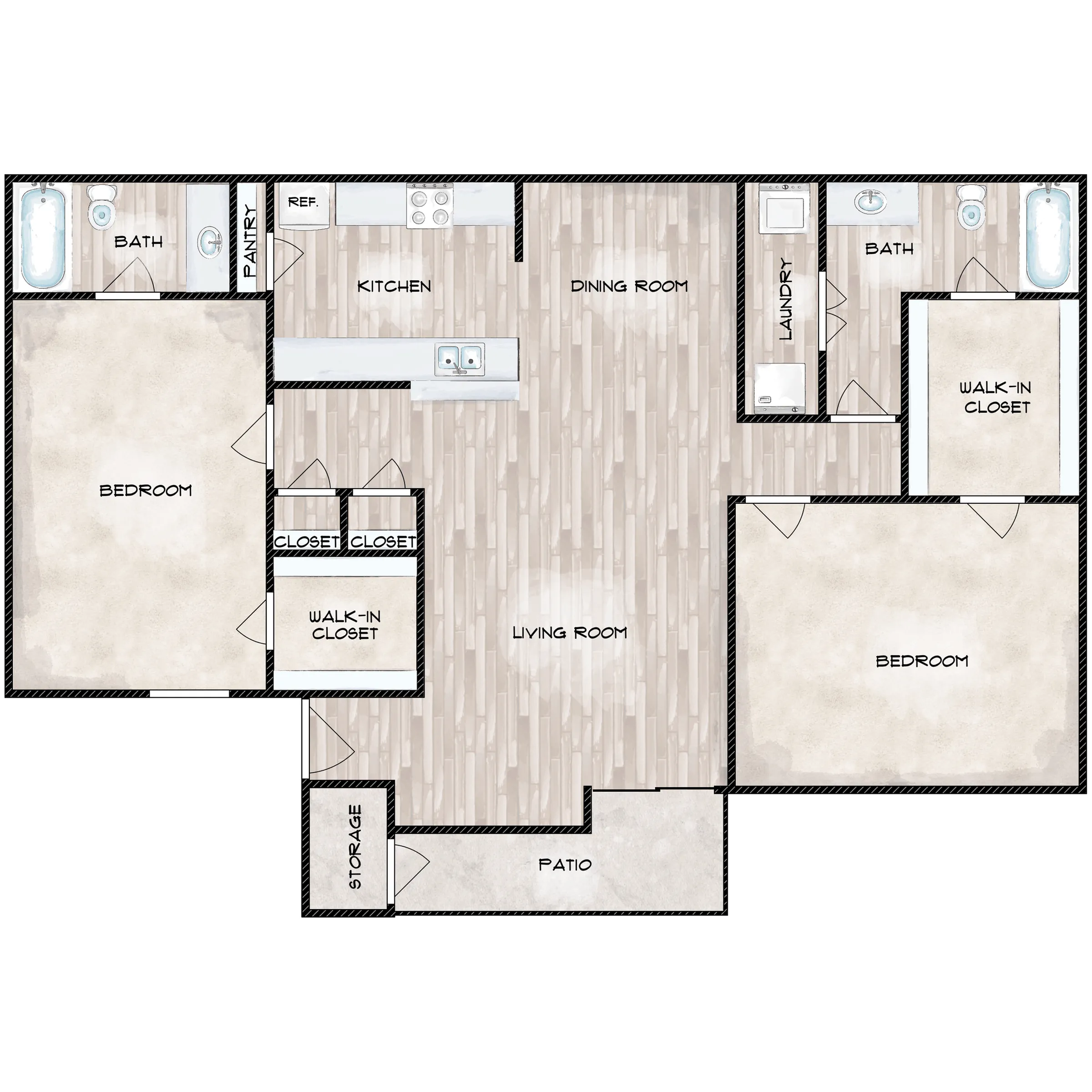 B6 - 2x1.5 - 1,044 sqft (2x1.5A-R)