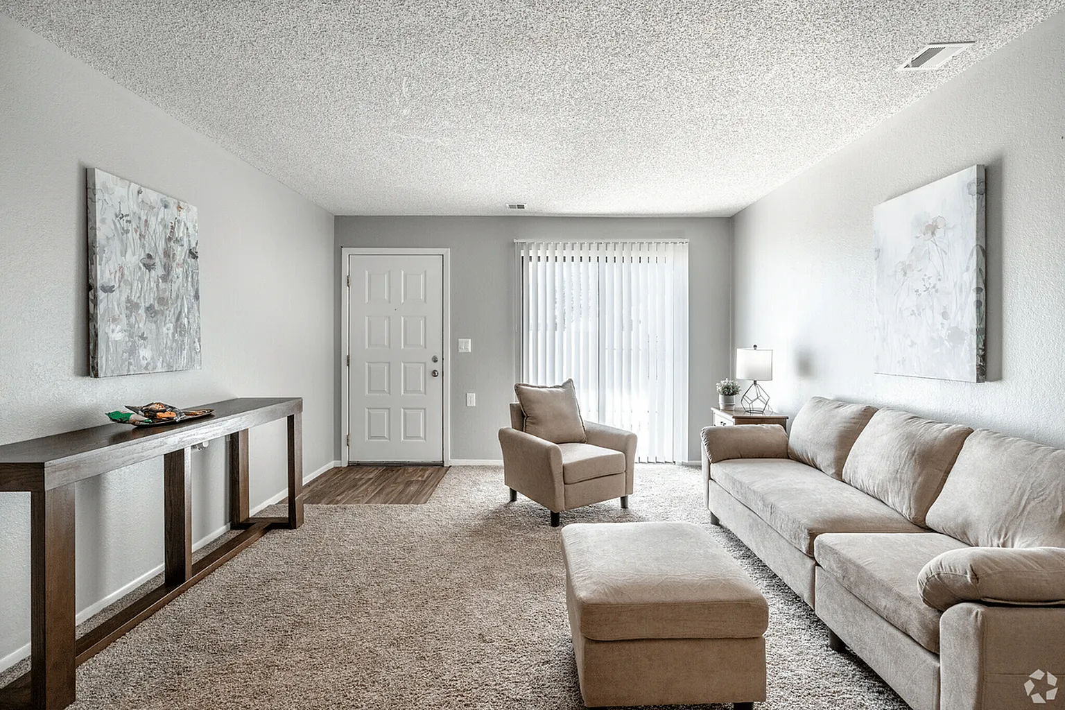 Living Room with front door