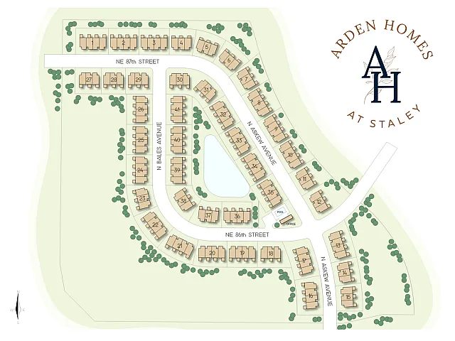Map of Arden Homes at Staley