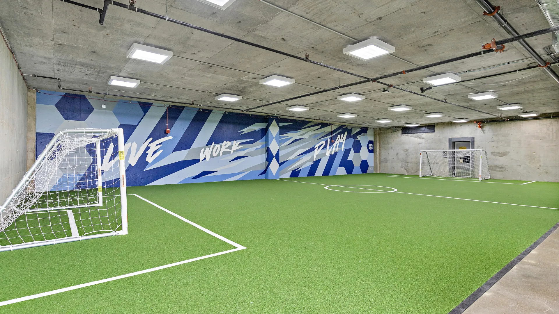 Indoor soccer field