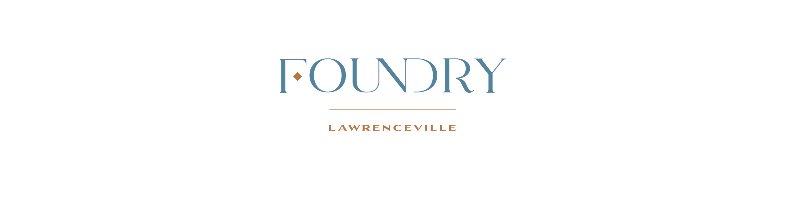 Elegant Foundry Lawrenceville logo featuring artistic typography and a modern design.
