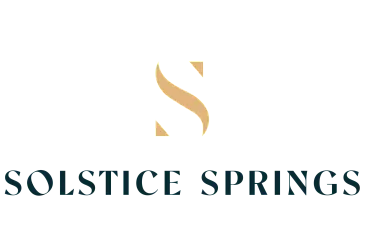 Chic Solstice Springs logo with modern design elements and elegant typography.