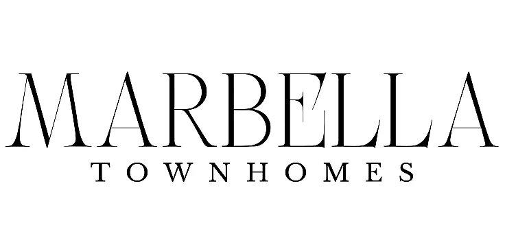 Elegant logo of Marbella Townhomes, featuring stylish typography for luxurious living.