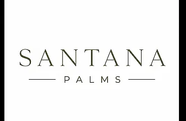 Elegant Santana Palms logo with minimalist design and sophisticated typography.