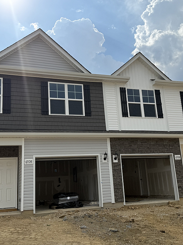 Alverton Townhomes new construction exterior with garage