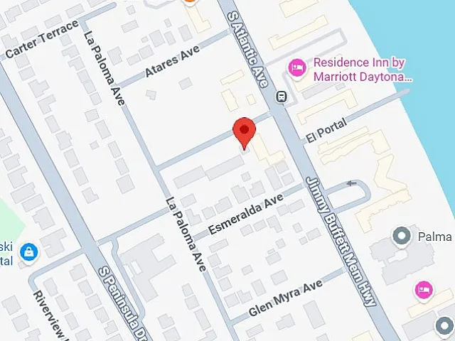 Inviting coastal neighborhood map highlighting prime location near beachfront attractions and amenities.