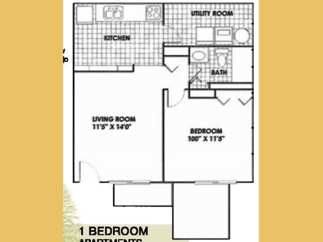 One bedroom one bathroom apartment home