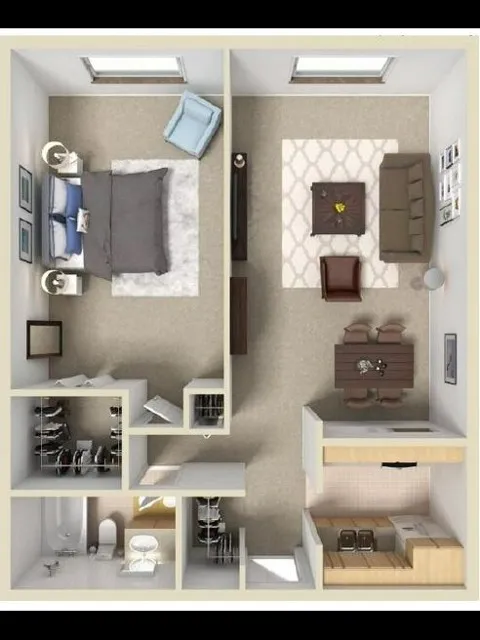 A3 one bedroom one bath 836 sqft WHEEDON